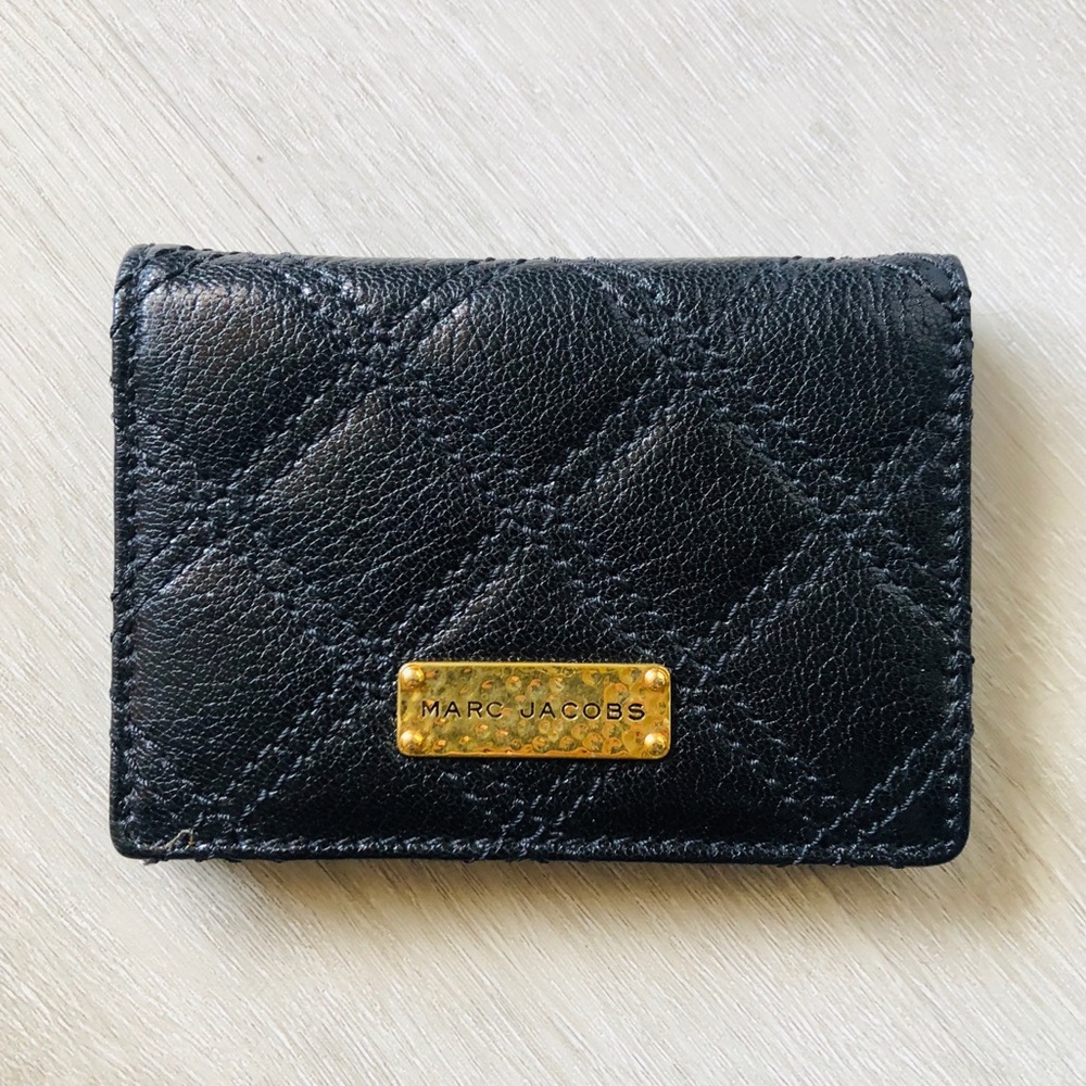 MARC JACOBS BAROQUE QUILTED CARD CASE WALLET